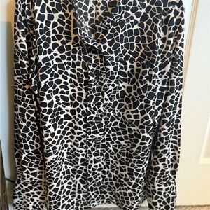 Calvin Klein Monochrome Giraffe Print Blouse